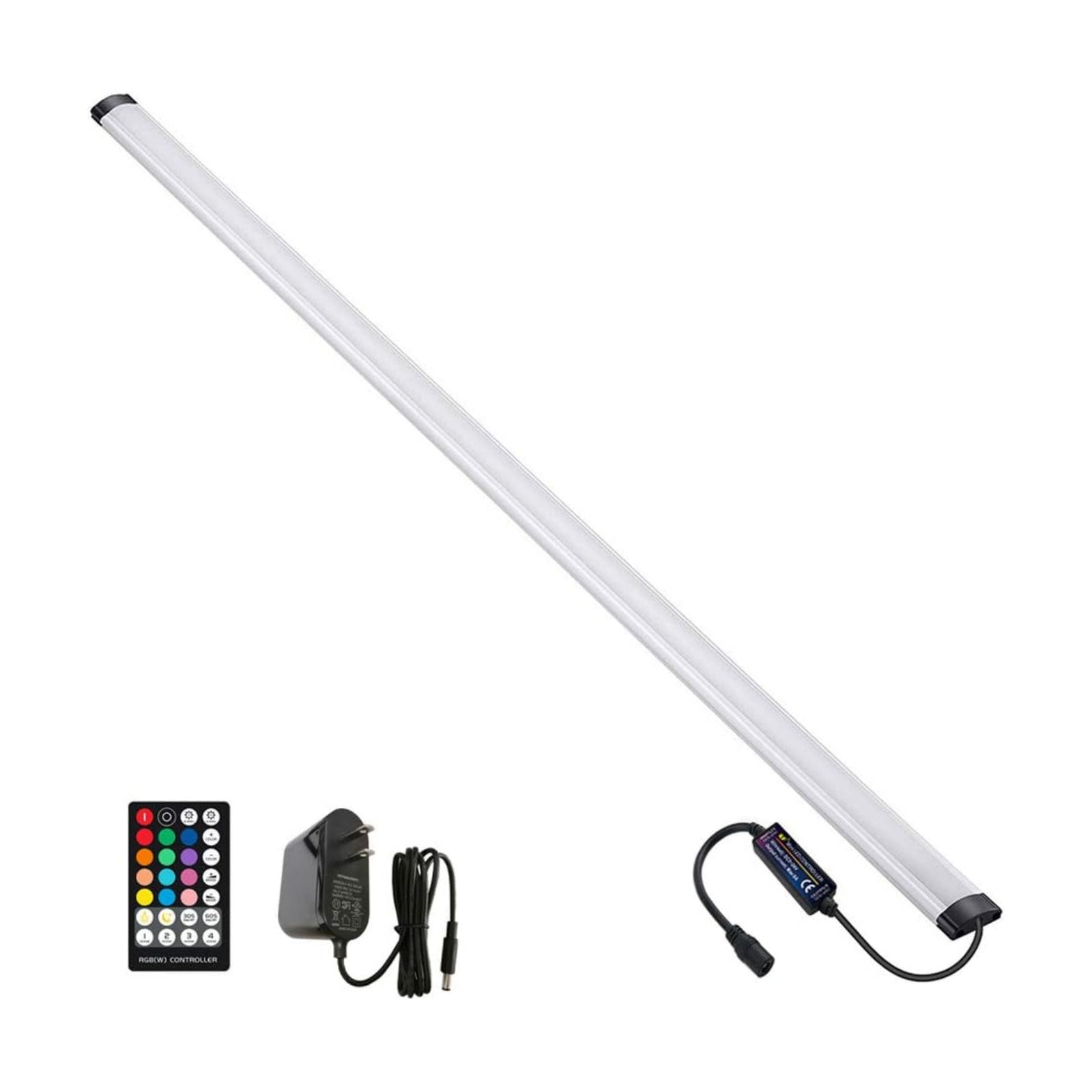 Dimmable Under Cabinet Lighting, RGB LED Light Bar, RF Remote Control Lamp, Multicolor Under Counter Lights for Desk