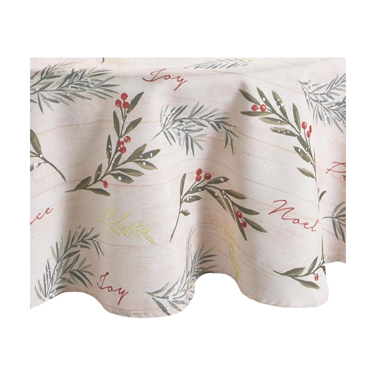 Threadmade Holiday Tree Trimmings Tablecloth, Multicolor - 60"W x 84"L Oval