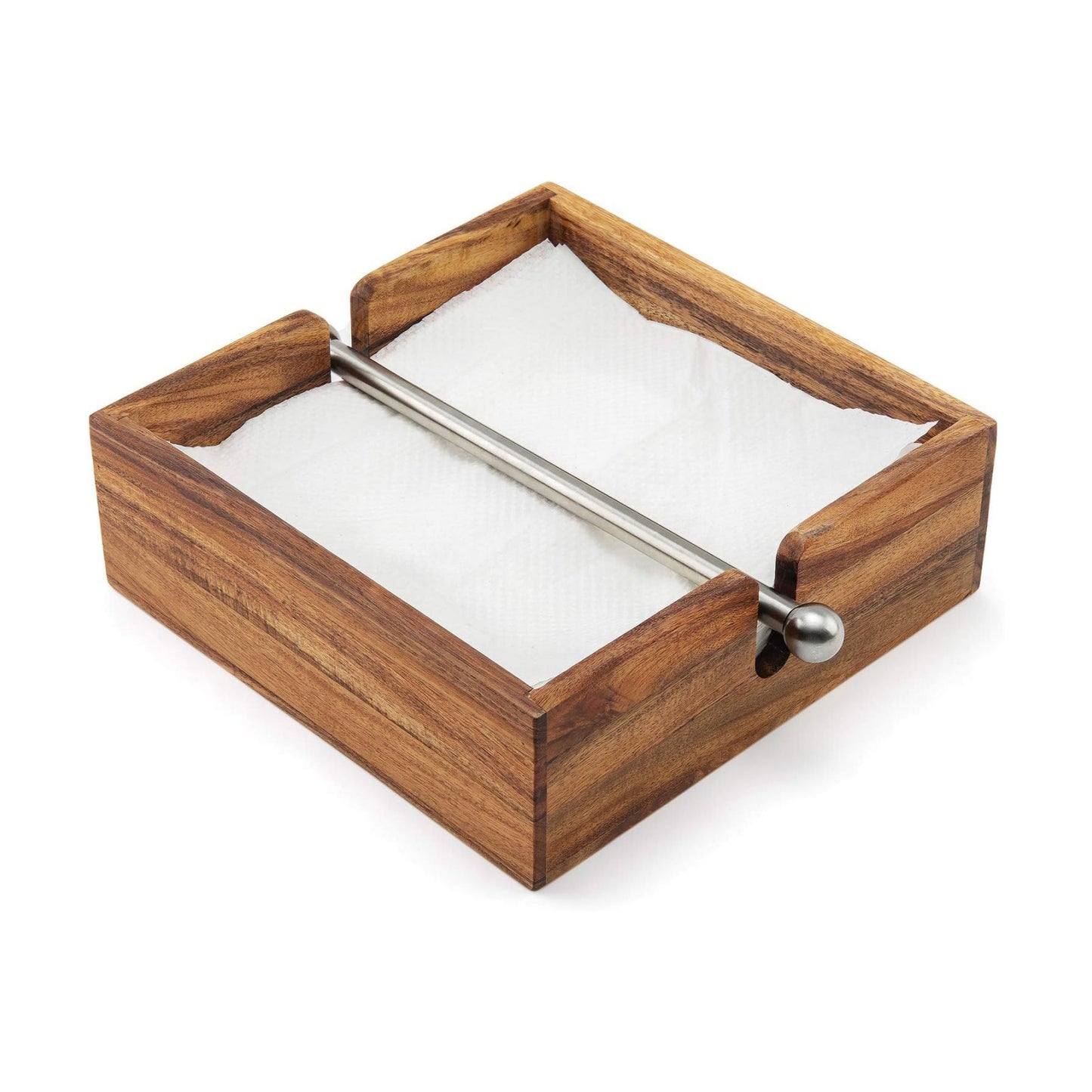 28982 Acacia Wood Napkin Holder / Brown