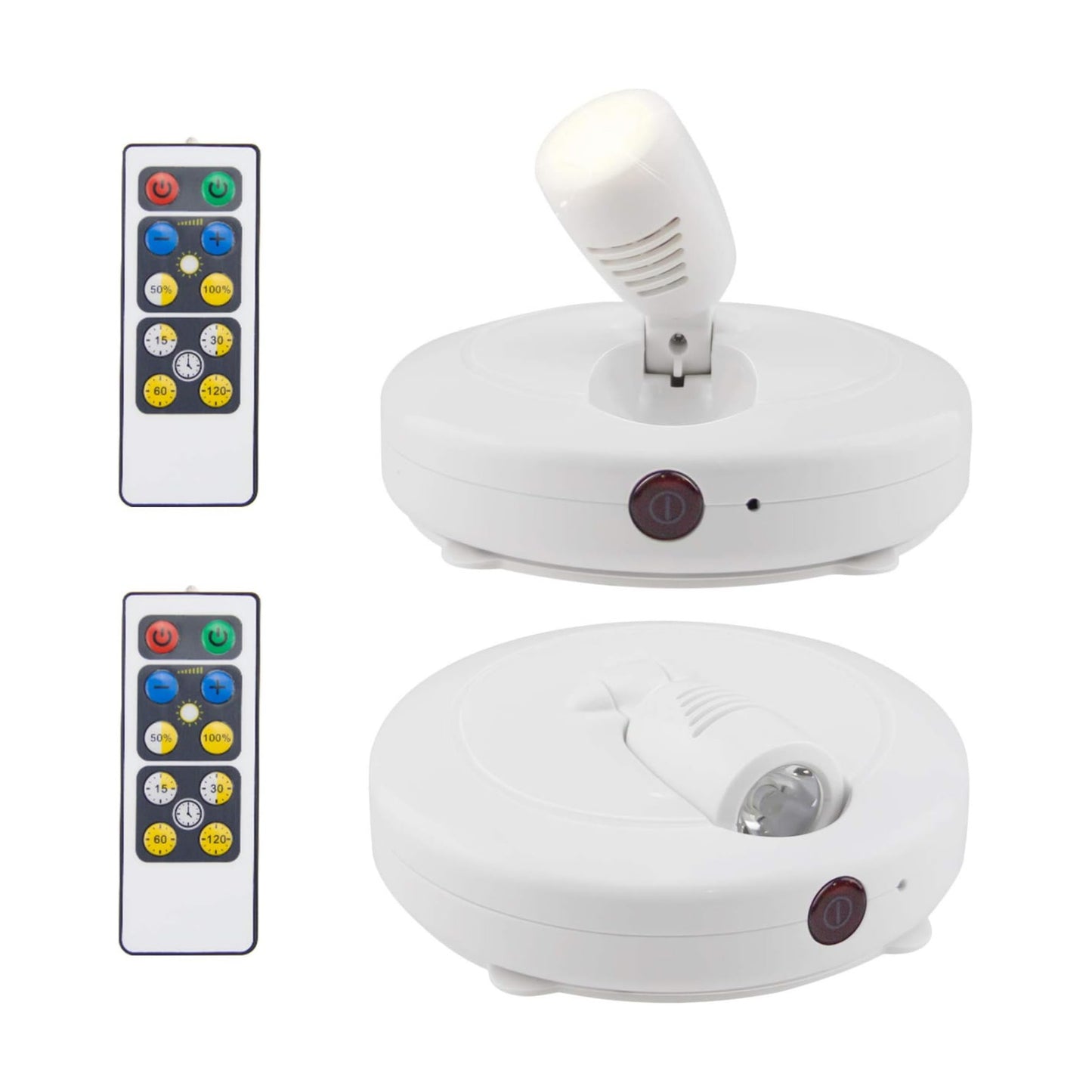 HONWELL Wireless LED Spotlights 2 Pack Accent Light Puck Lights with 2 Remote, Indoor Closet Lights with Rotatable
