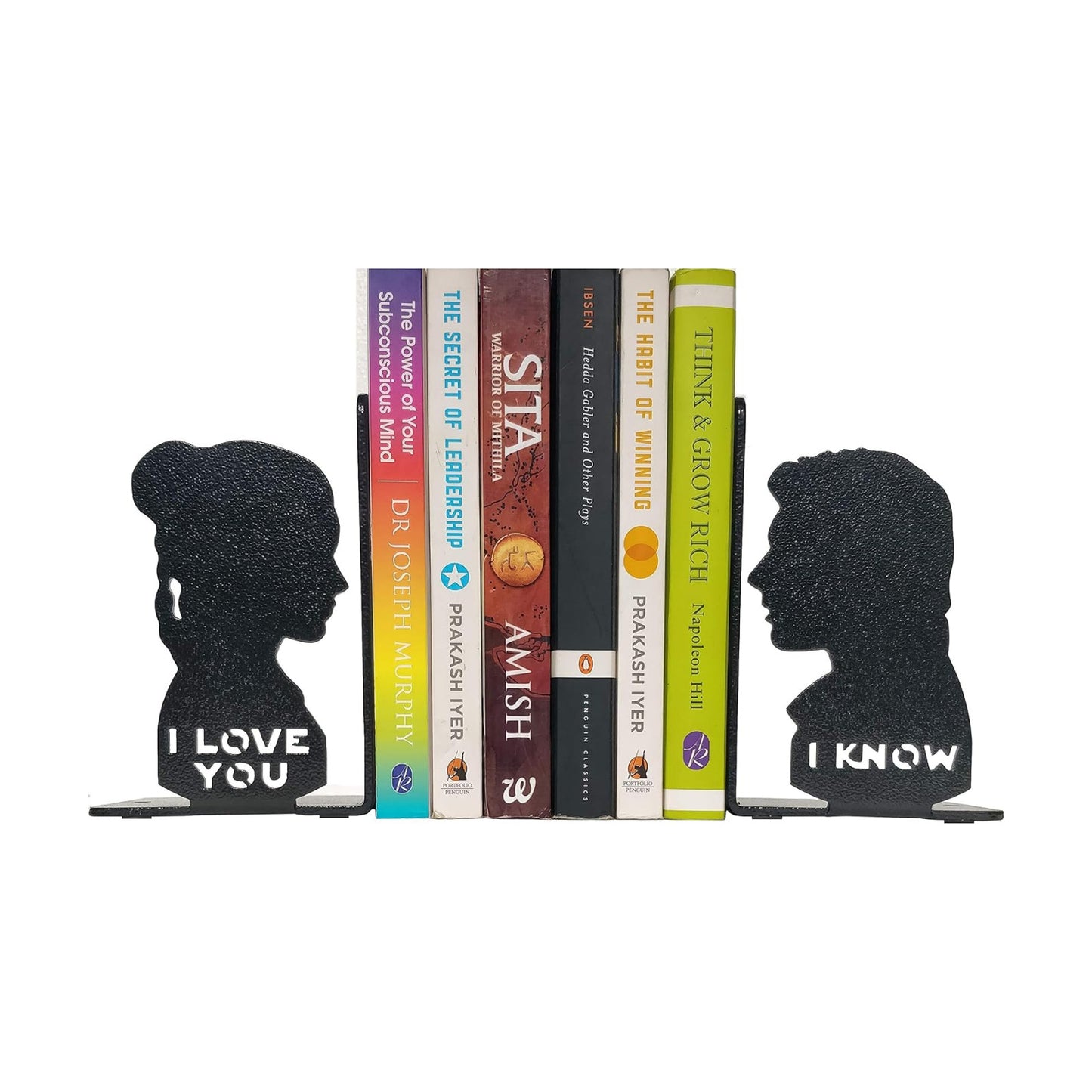 I Love You I Know Metal Bookend