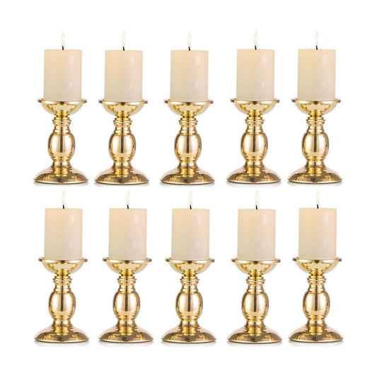 Nuptio Pillar Candle Holders, Wedding Centerpieces Metal Candle Holder Candles Stand Decoration Ideal for Weddings