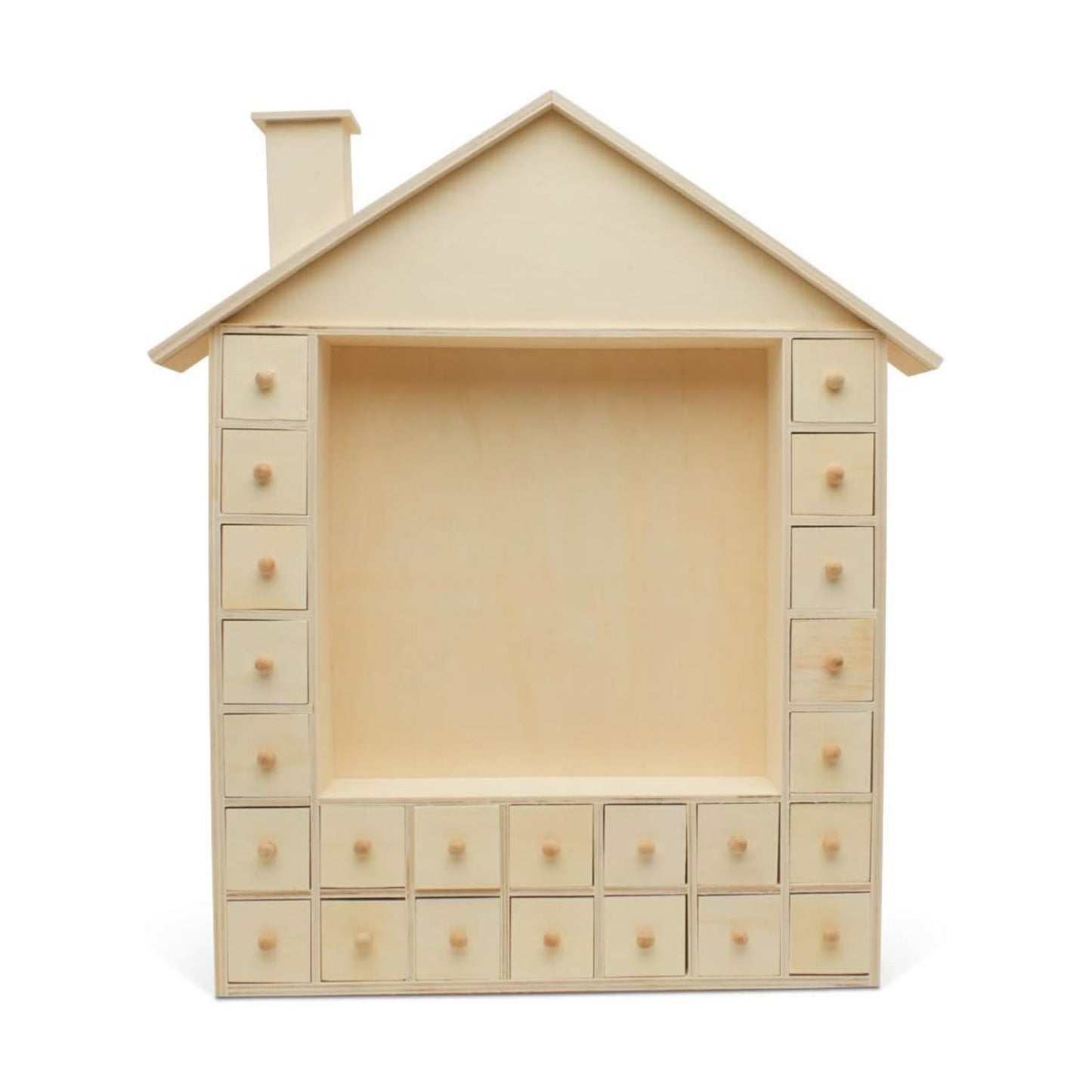 Advent Calendar 2024, Wooden Advent Calendars, Scene House 18 3/4" x 16 3/4", Pack of 1 Christmas Advent Calendar 2024