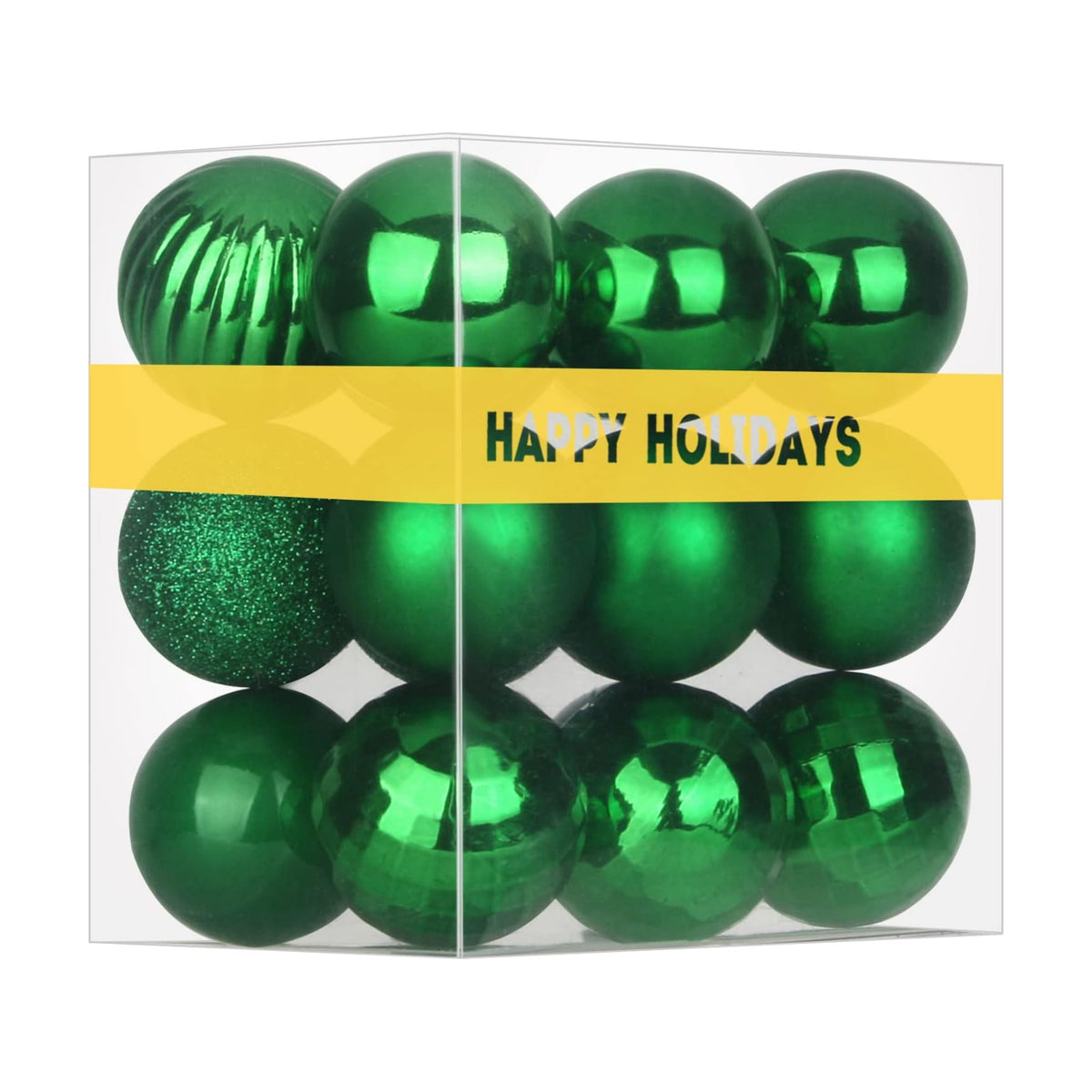 Emerald Green 3.2" Large Christmas Balls - Christmas Tree Decoration Ornaments Shatterproof Hanging Balls for Birthday St. Patrick's Day Easter Mardi Gras Holiday Wedding Decorations Set of 18pcs