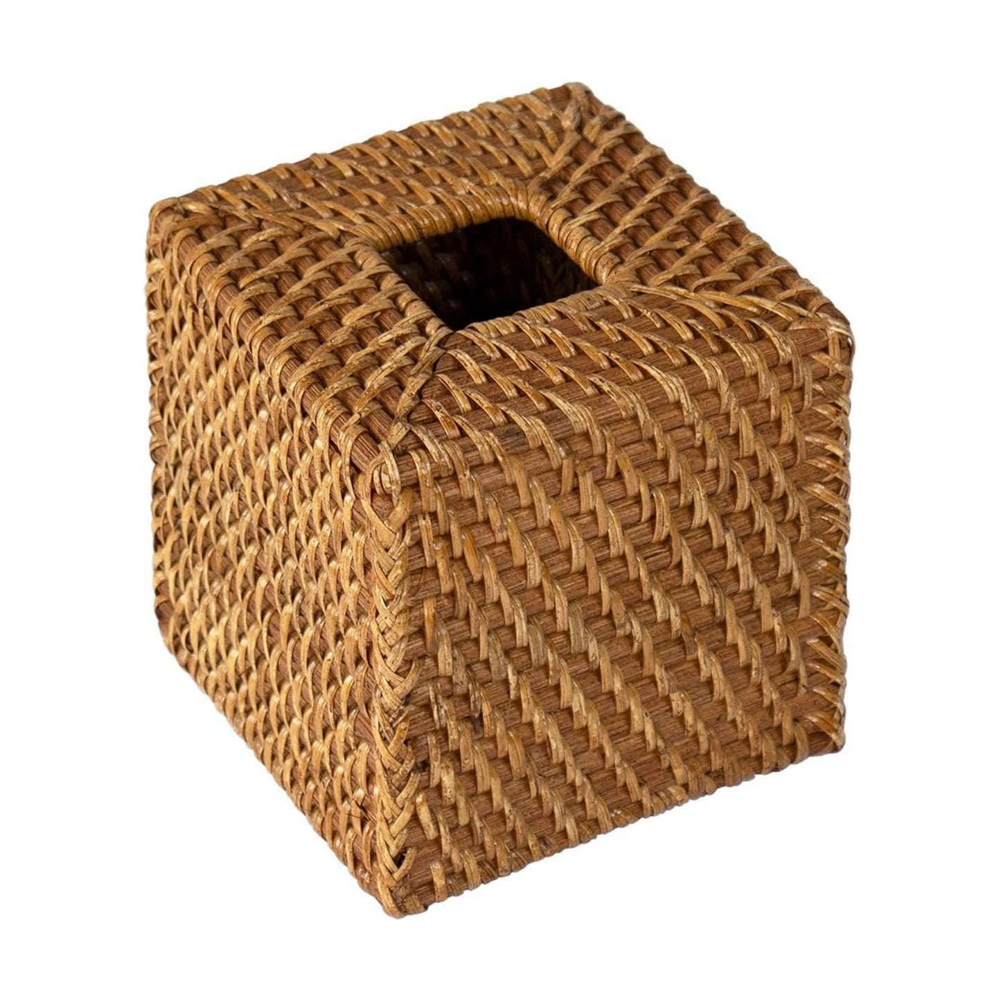 Woven Rattan Square Tissue Box Holder
