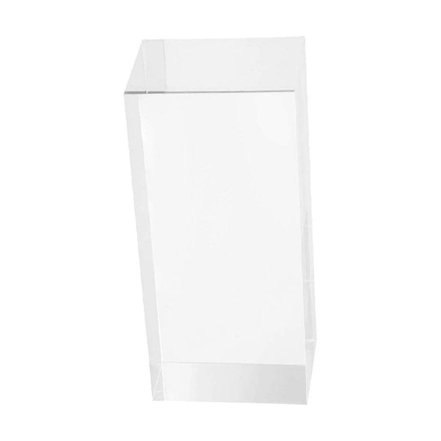 Diamond Polished Acrylic Cube Display Stand / 2 x 2 x 4 / Clear