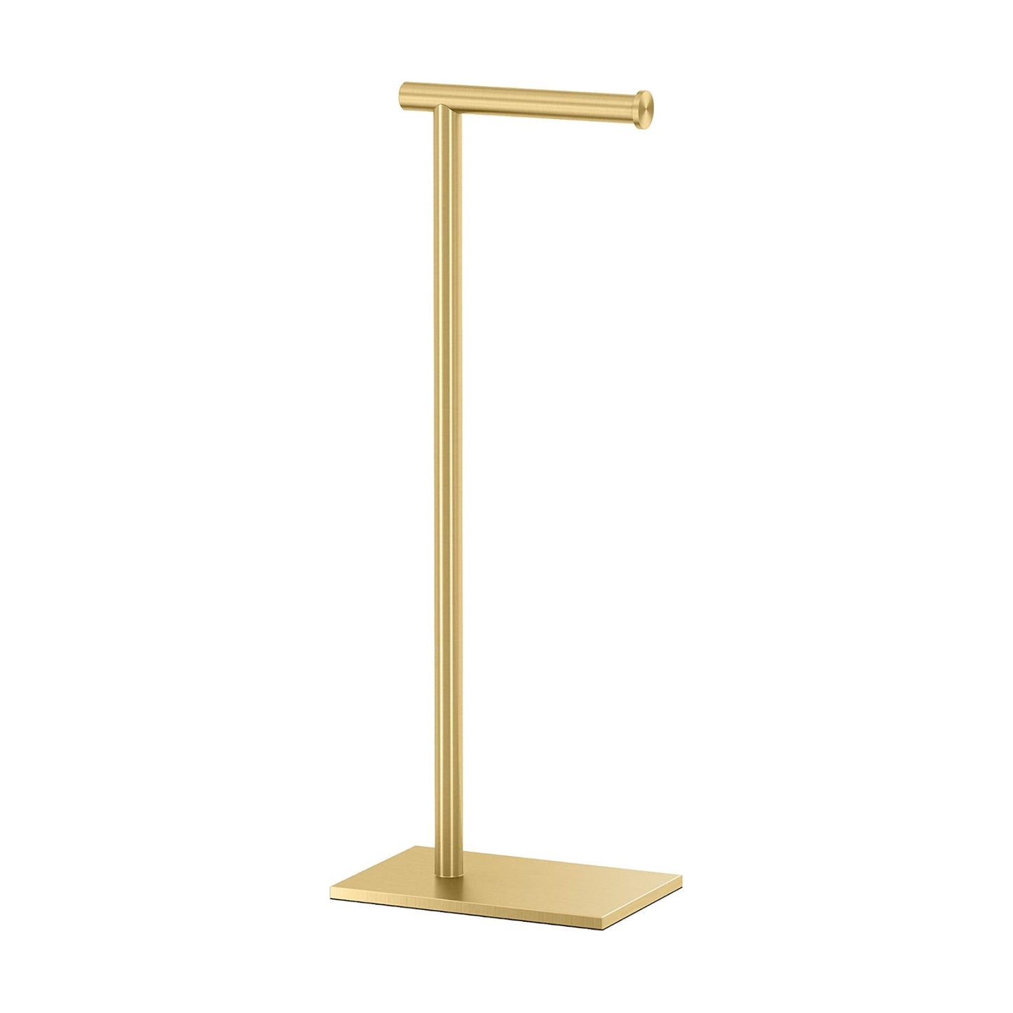 Gatco 1431B Freestanding Toilet Paper Holder Stand, Modern Bathroom Toilet Tissue Holder with Weighted Rectangle Base