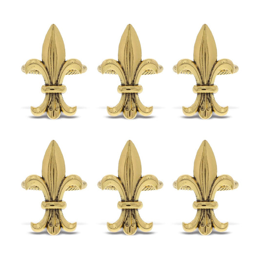 Gold Napkin Rings Set of 6 - Elegant Metal Gold Napkin Holder Ring Bands, Fancy Table Centerpiece Napkin Rings for