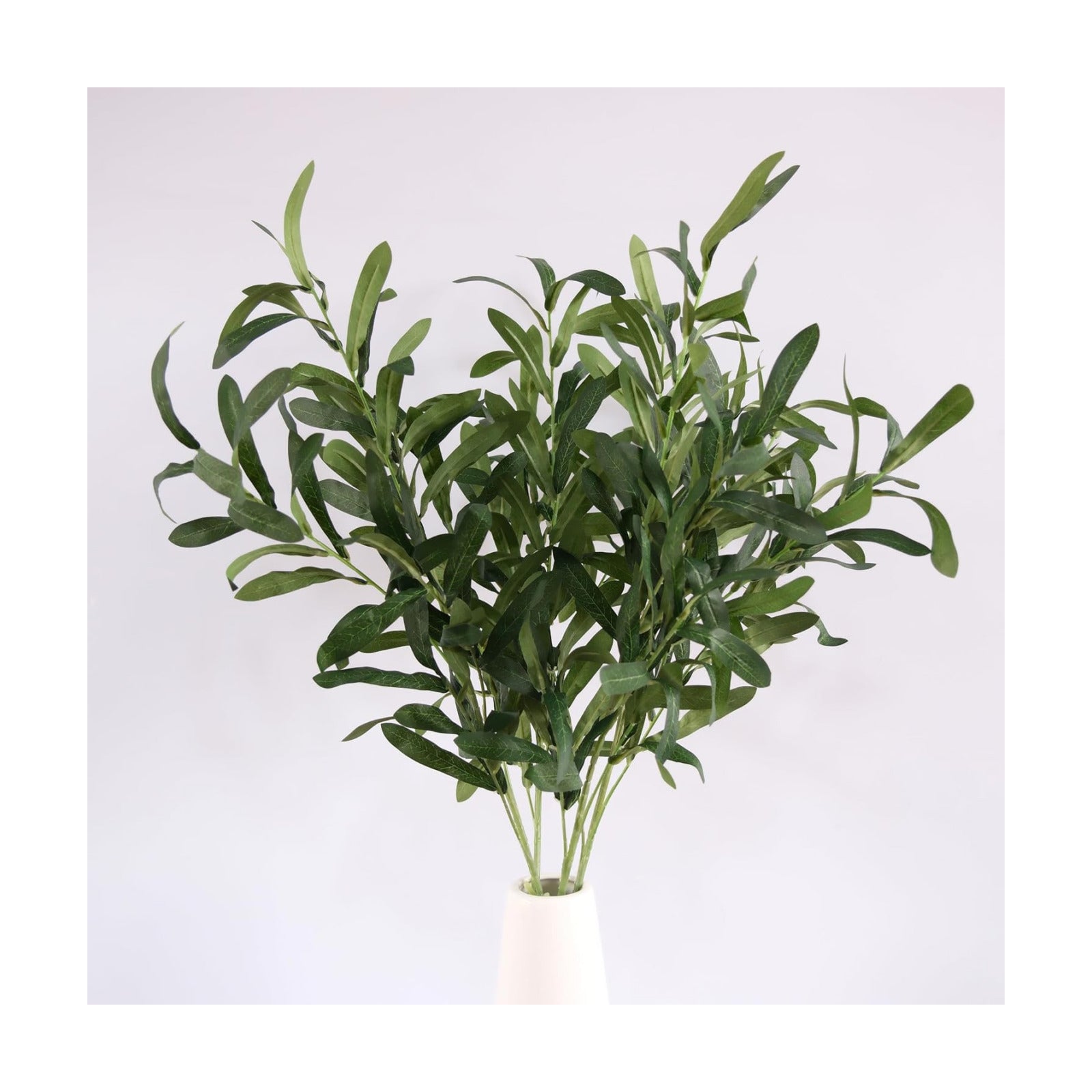 Tall Faux Greenery Branches Stems Fake Olive Branches Artificial Plants / Green / 36 Inch / Set of 4