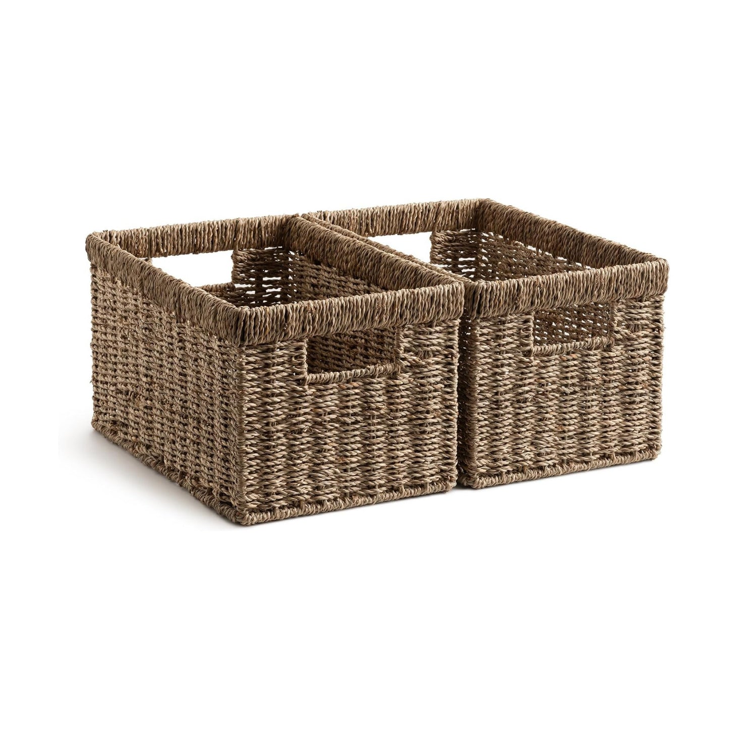 Medium Seagrass Storage Baskets / Natural / 2 x 13