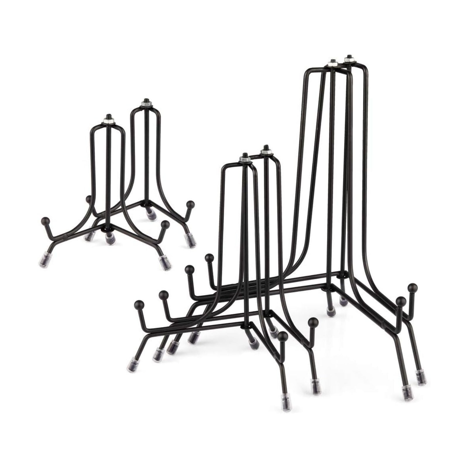 4 6 Plate Holder Display Stands / Iron / Black / 8 Inch / Set of 6
