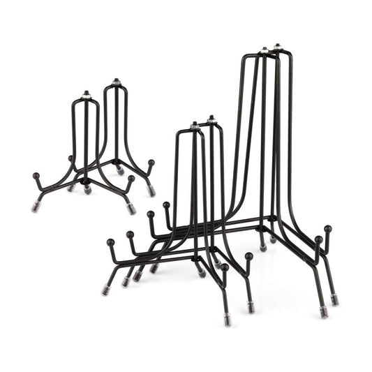 4 6 Plate Holder Display Stands / Iron / Black / 8 Inch / Set of 6