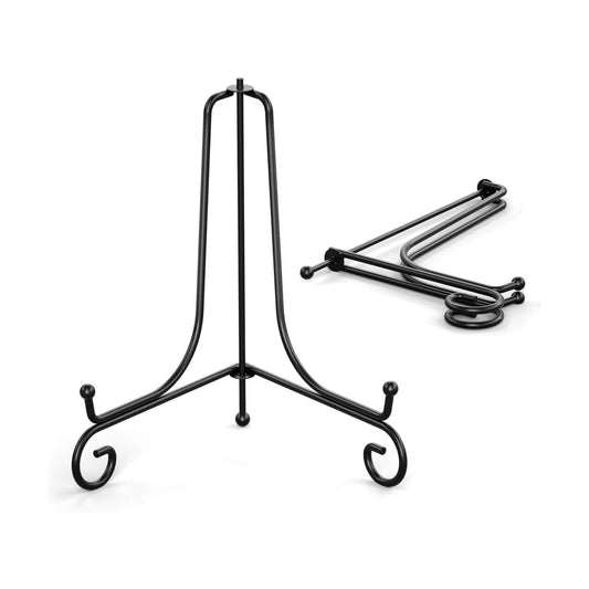 Plate Holder Display Stand + Metal Easel Stand for Picture Frame / 10 Inch / Set of 2