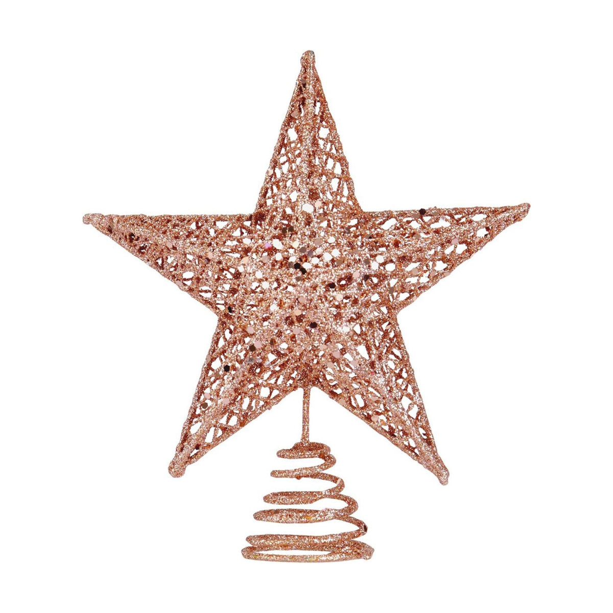 BinaryABC Iron Christmas Tree Star Topper,20cm Glittering Tree Topper