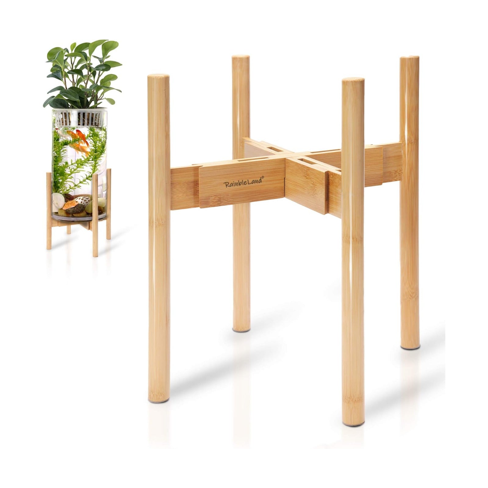 Mid Century Modern Planter / Bamboo