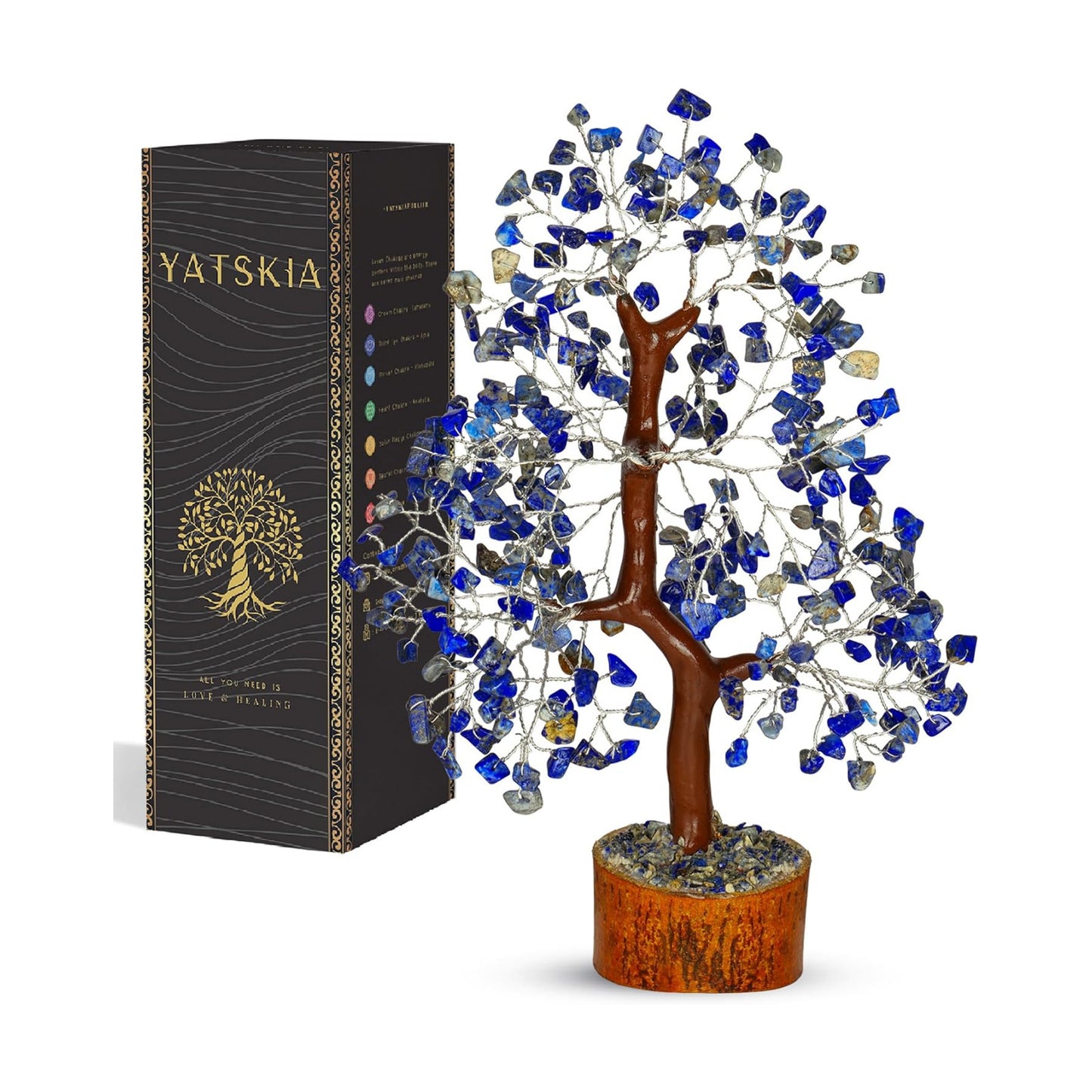 YATSKIA Lapis Lazuli Crystal Tree of Life | Crystal and Healing Stone Decor | Birthday Gifts for Women | Home Decor