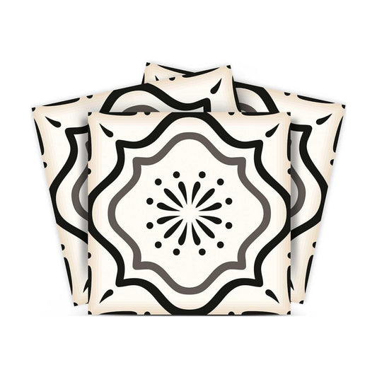 & White Collection Peel and Stick Tile Stickers 24 PC Set backsplash Tile Decals Bathroom & / Black