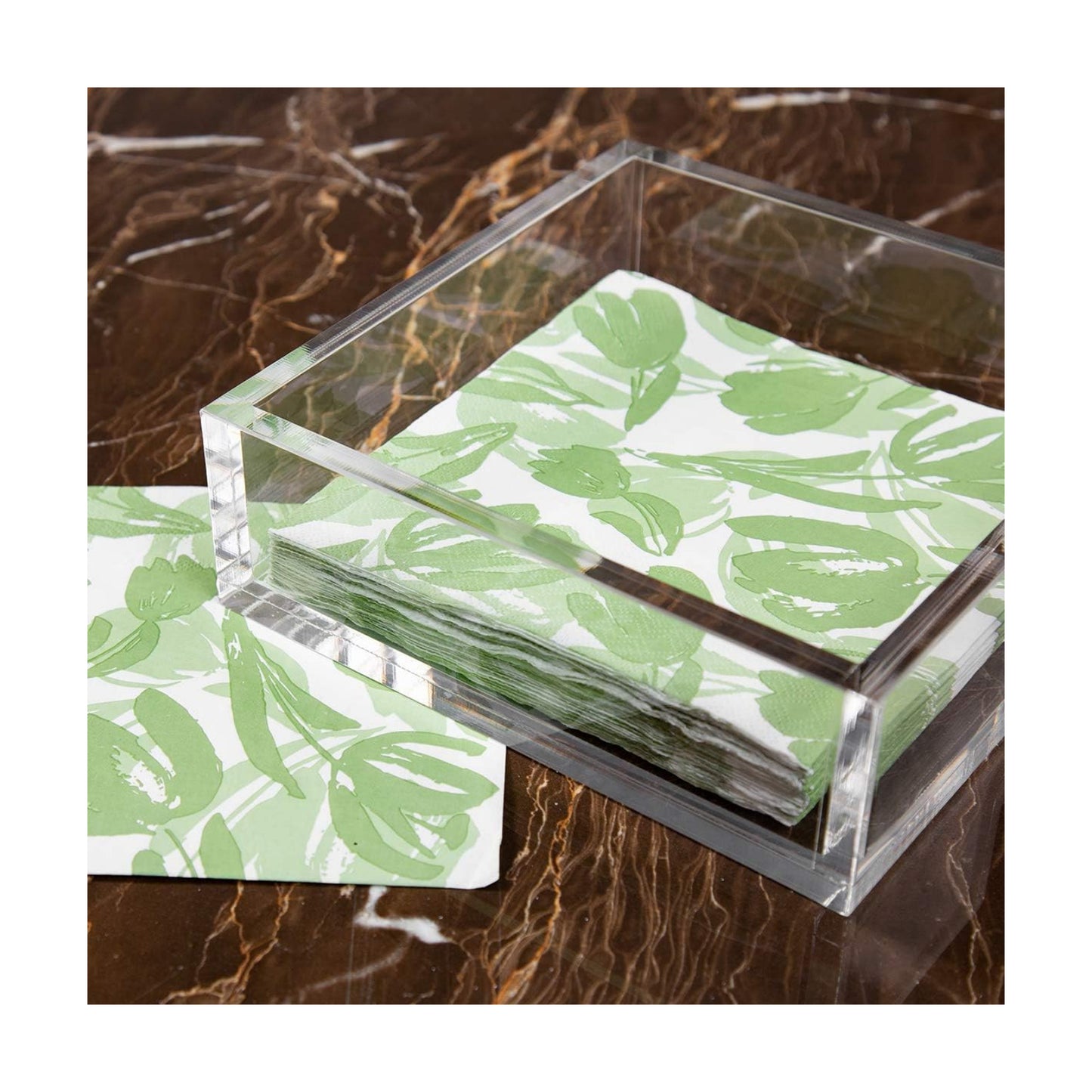 Acrylic Luncheon Napkin Holder / 7.1 x 7.1 x 2.6 / Inch Luncheon Napkin Holder / Clear