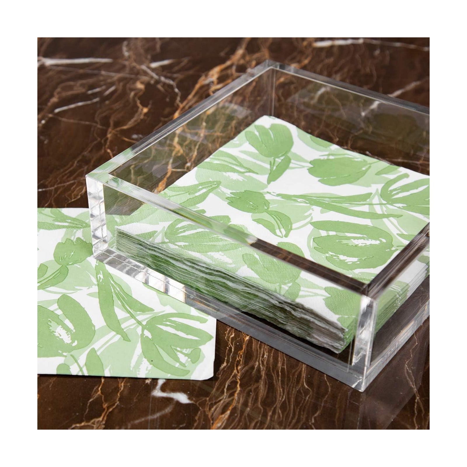 Acrylic Luncheon Napkin Holder / 7.1 x 7.1 x 2.6 / Inch Luncheon Napkin Holder / Clear