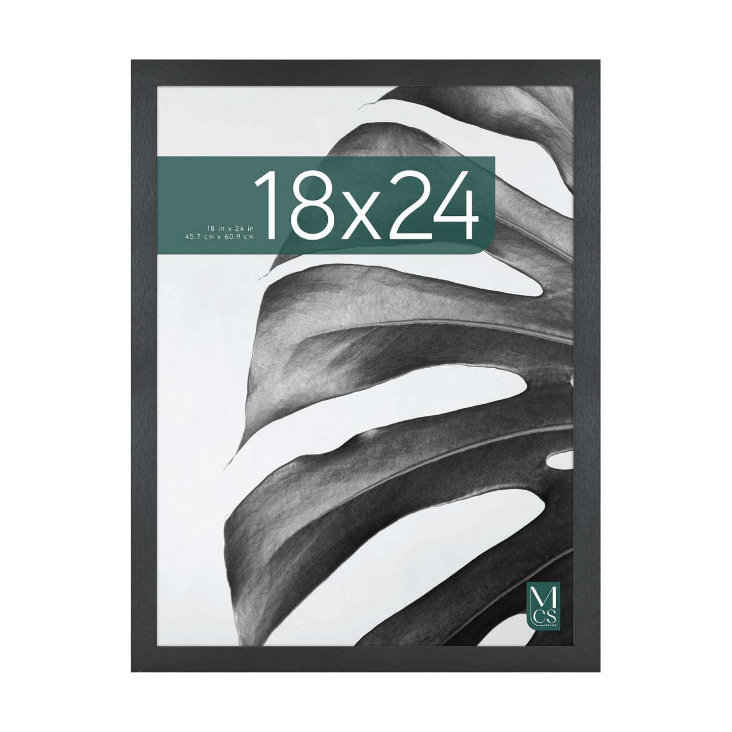 MCS Studio Gallery Poster Frame, 18x24, Black Woodgrain, 1-Pack | Studio Gallery Poster Frame For Photos & Art Prints