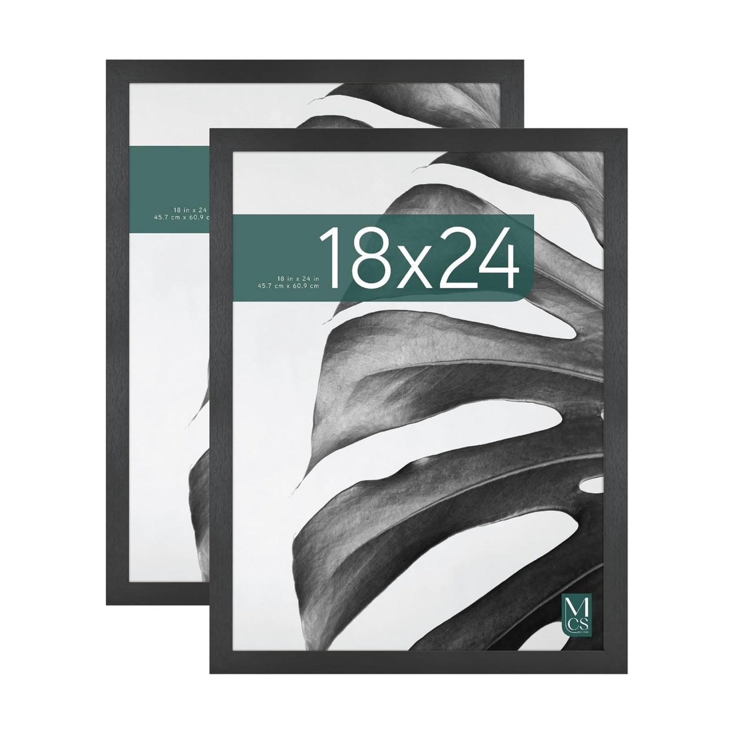 MCS Studio Gallery Poster Frame, 18x24, Black Woodgrain, 2-Pack | Studio Gallery Poster Frame For Photos & Art Prints