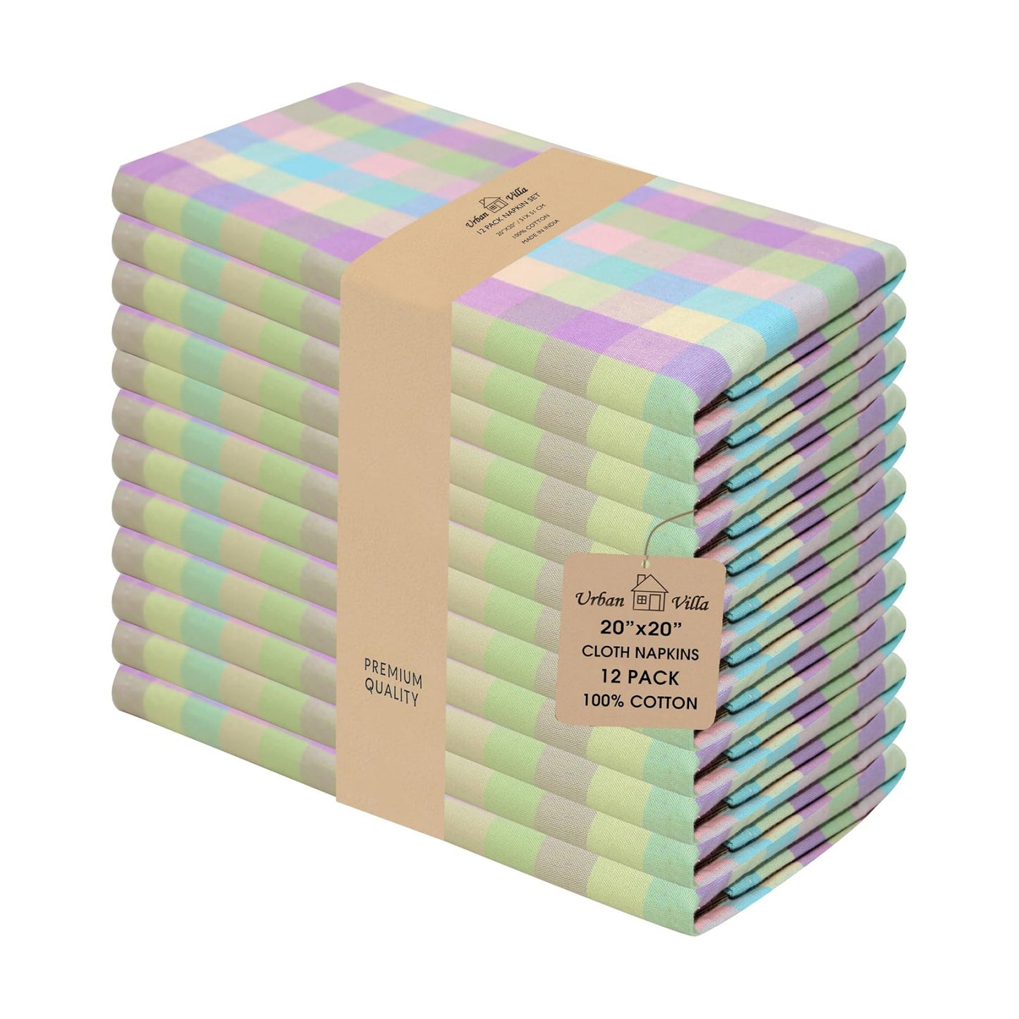 Urban Villa Cloth Napkins Cotton 20x20 (Set of 12) Lagyp