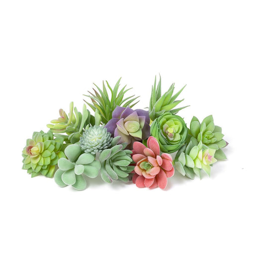 Artificial Succulents Mini Fake Plants Unpotted Faux Succulent for Craft / Set of 12