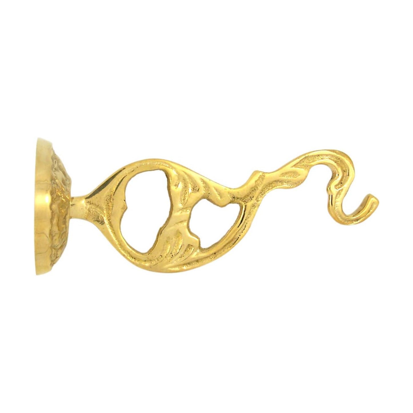 High Polished Brass Wall Hook / 5 Inch