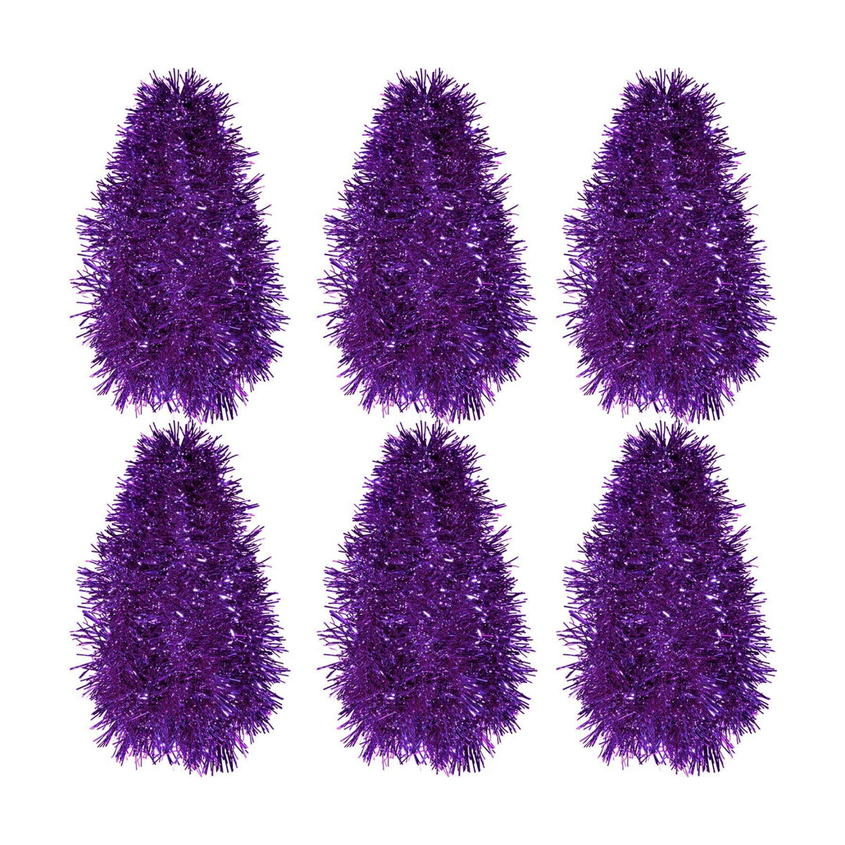 Shappy 90 ft 6 Rolls Christmas Tinsel Garland for Tree, Purple