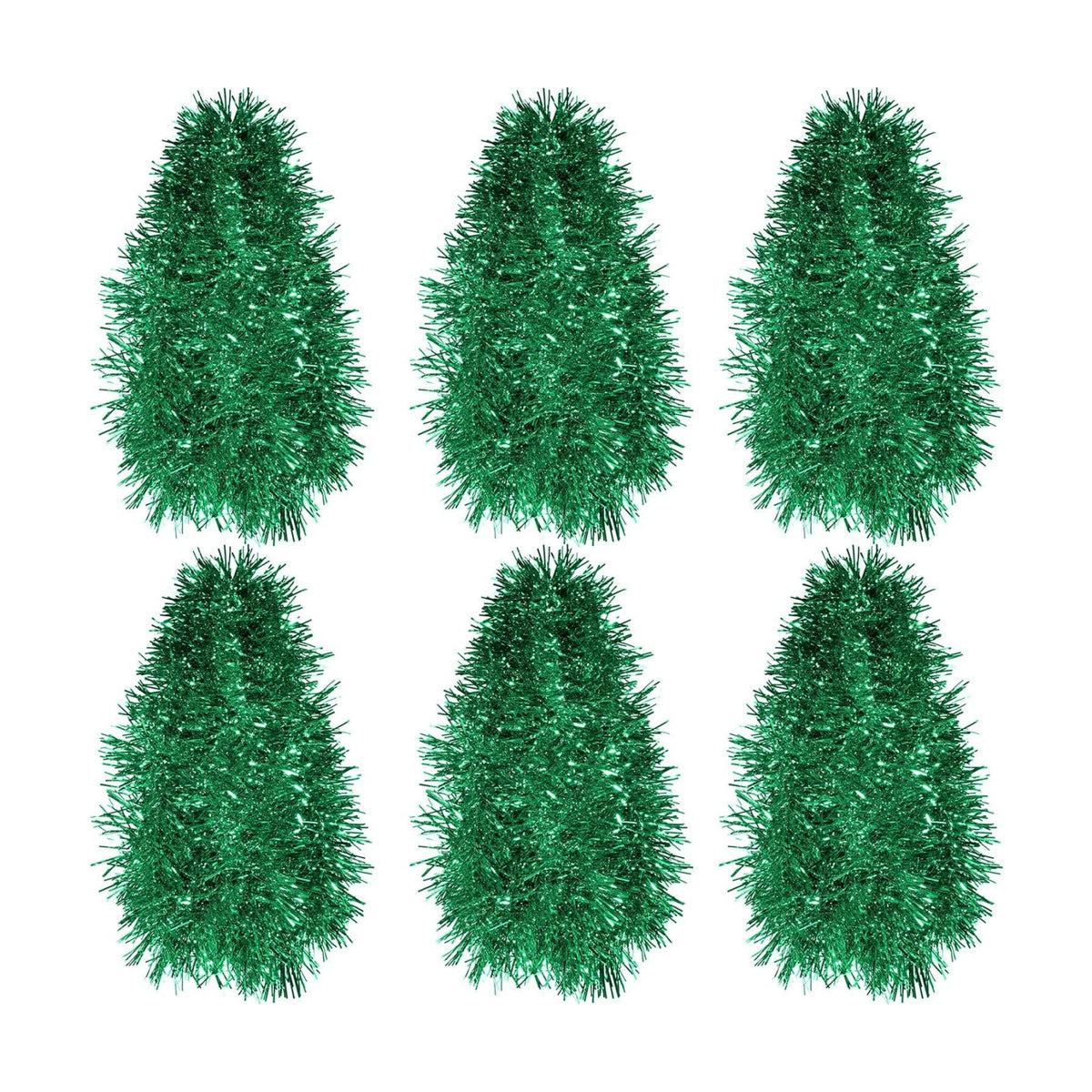 Shappy 90 ft 6 Rolls Christmas Tinsel Garland for Tree, Green