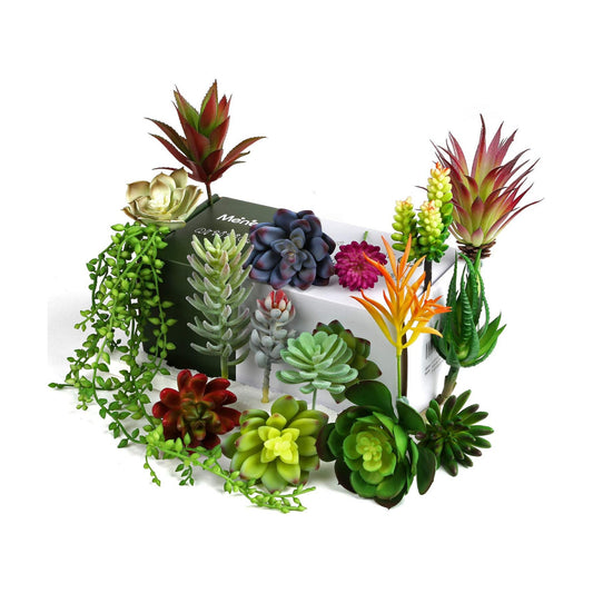 Faux Succulents Artificial Plants / Set of 16