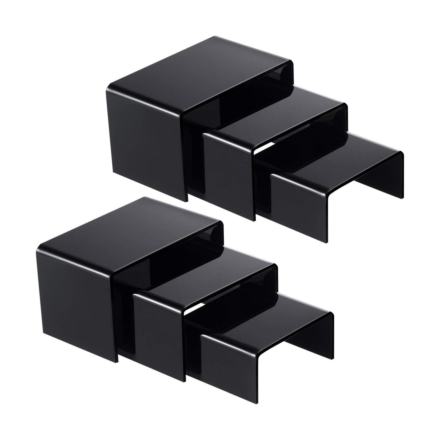 Product Stand / Acrylic Display Risers / Black / Small Set / Set of 2