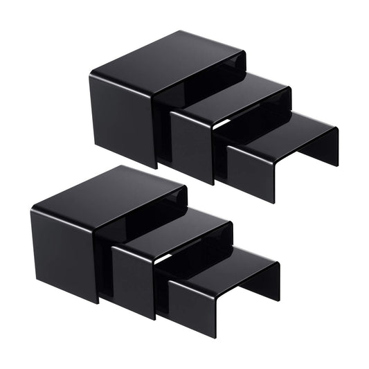 Product Stand / Acrylic Display Risers / Black / Small Set / Set of 2