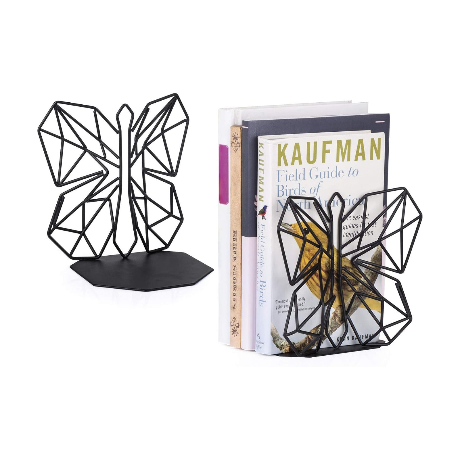 Bookends Geometric Decorative Metal Book Stoppers Abstract Creative Book Supports
