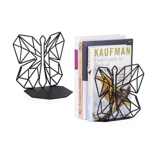 Bookends Geometric Decorative Metal Book Stoppers Abstract Creative Book Supports