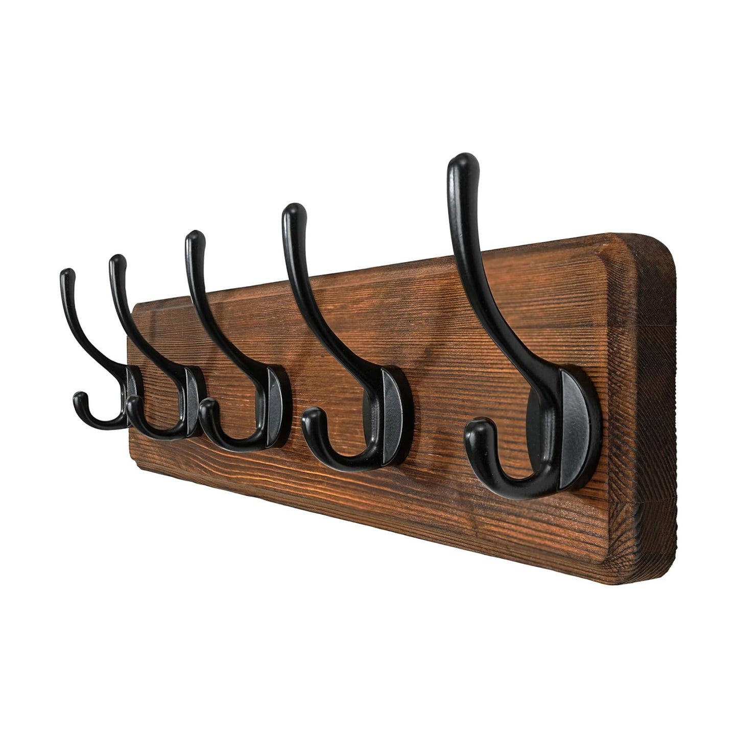 WEBI Coat Rack Wall Mount,Coat Hooks Wall Mounted,16" Hole to Hole,Coat Hanger Wall,Hook Rack Rail,5 Hooks for Hanging