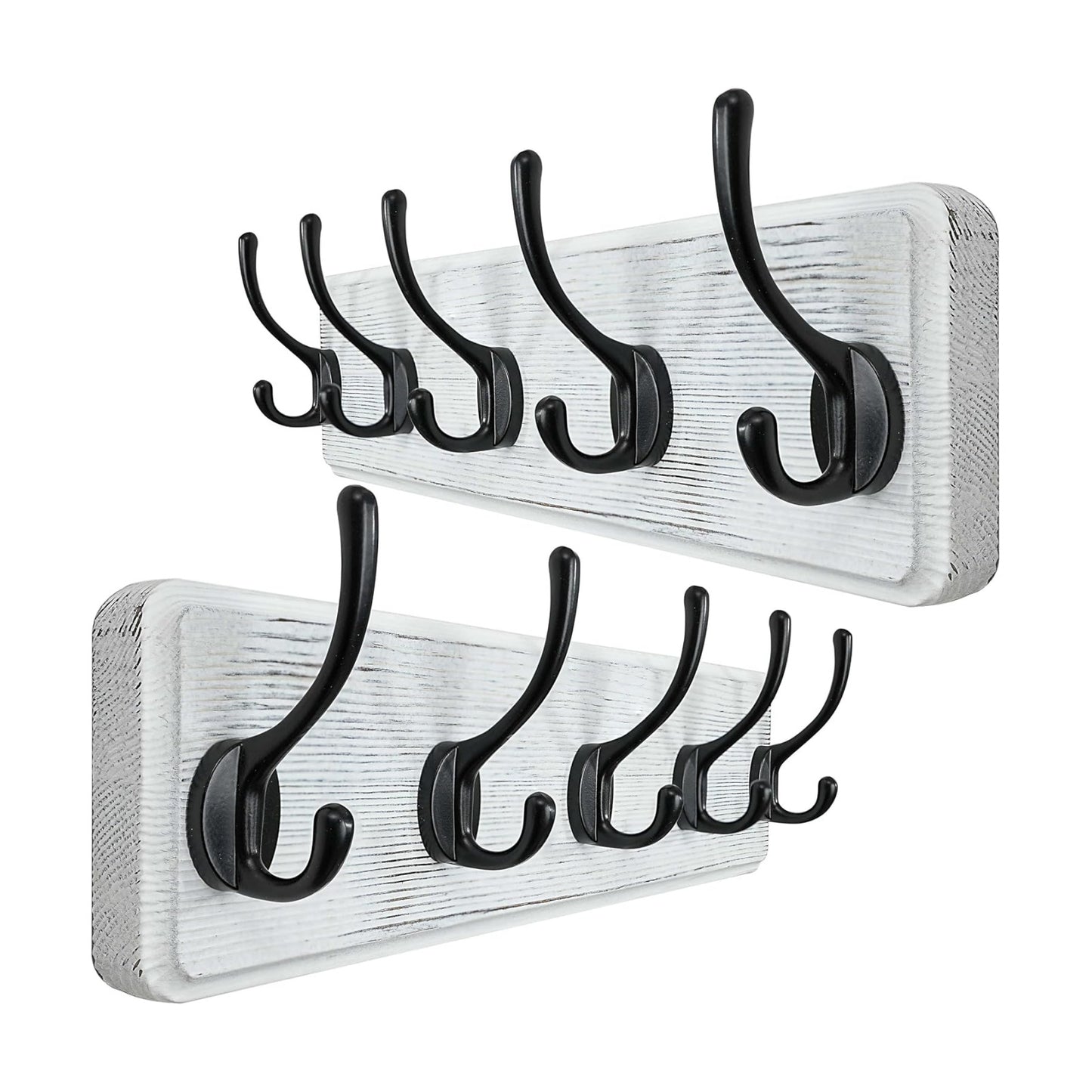 WEBI Coat Rack Wall Mounted,Coat Hooks Wall Mount,16" Hole to Hole,Large Coat Hanger Wall,5 Hooks for Hanging