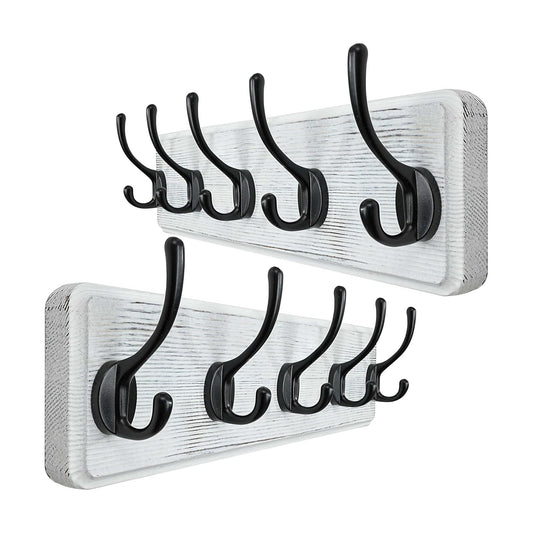 WEBI Coat Rack Wall Mounted,Coat Hooks Wall Mount,16" Hole to Hole,Large Coat Hanger Wall,5 Hooks for Hanging