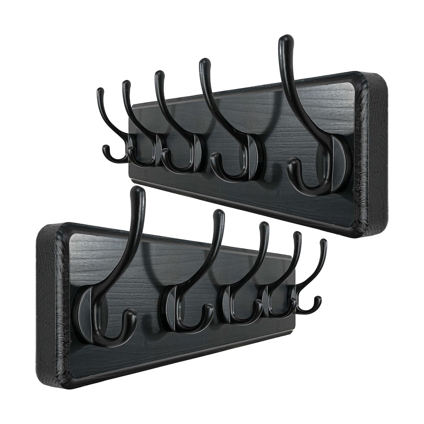 WEBI Wall Mounted Coat Rack, 16" Hole to Hole, Large Hanger Hook Rack, 5 Hooks for Hanging Coats, Hats, Jacket
