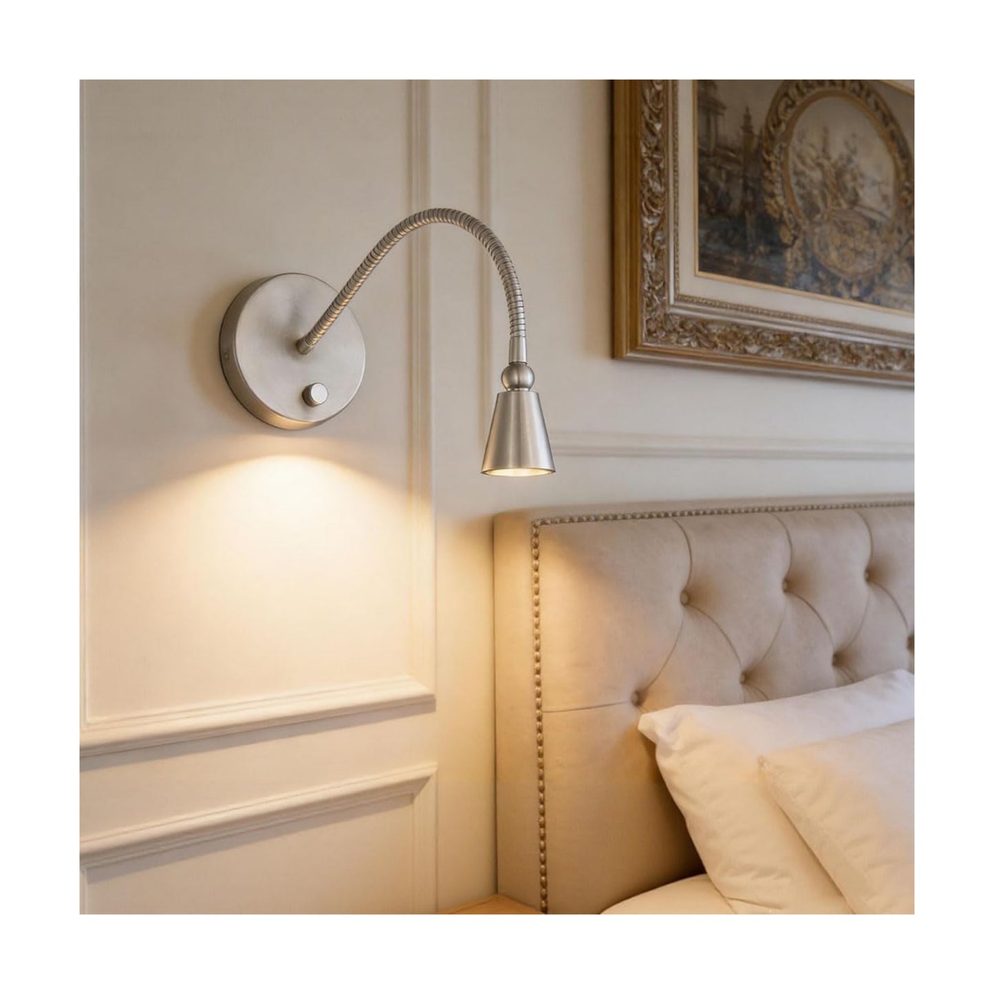 HomeFocus Bedside Wall Light,Eye-Caring LED Reading Wall Lamp,Dimmable Wall Light,Wall Sconces