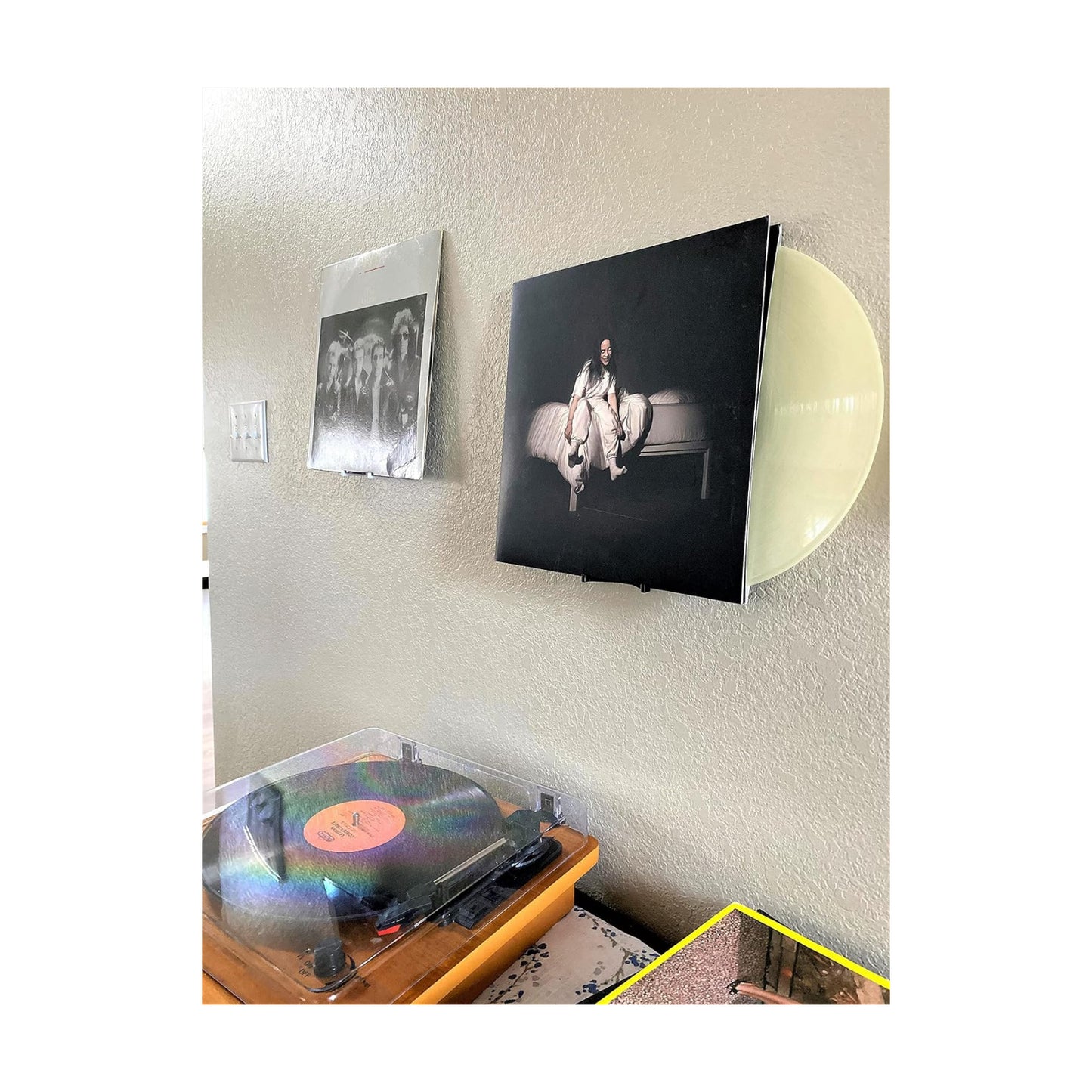 Wall Mount for Vinyl Record Display [10-PACK]- Display Your Album Collection- Wall Damage-Free Shelf- Perfect for
