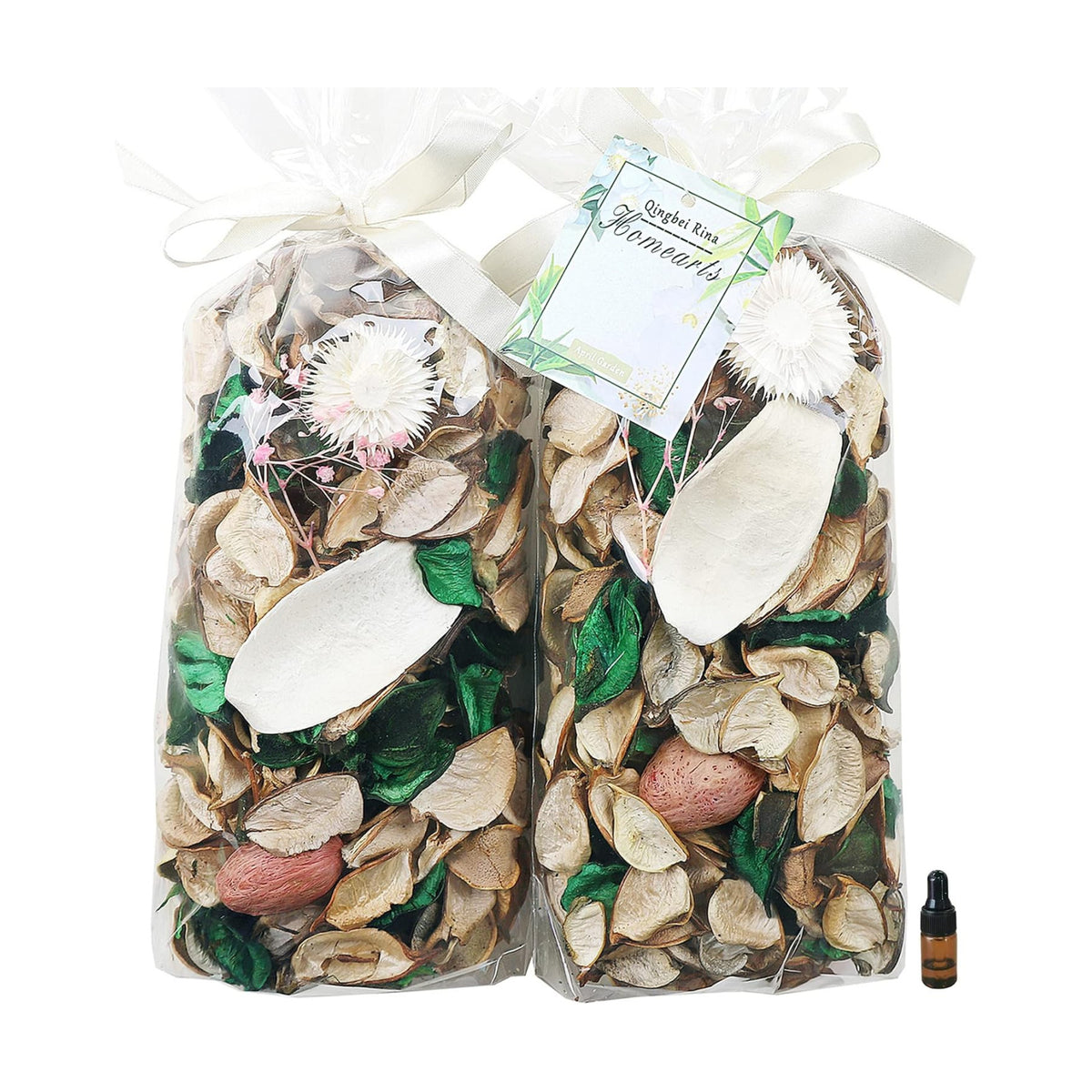 White Potpourri Bags, Jasmine Scented Decorative Bowl Filler,8.4 oz