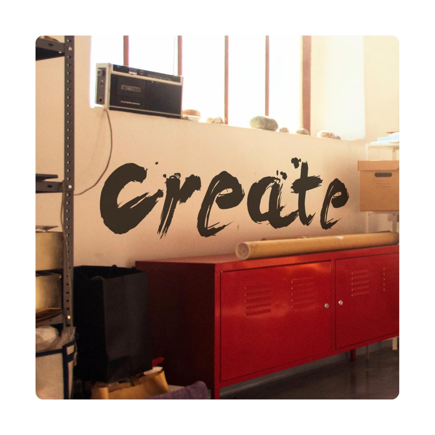 Create Wall Decal / Black / 36 x 10