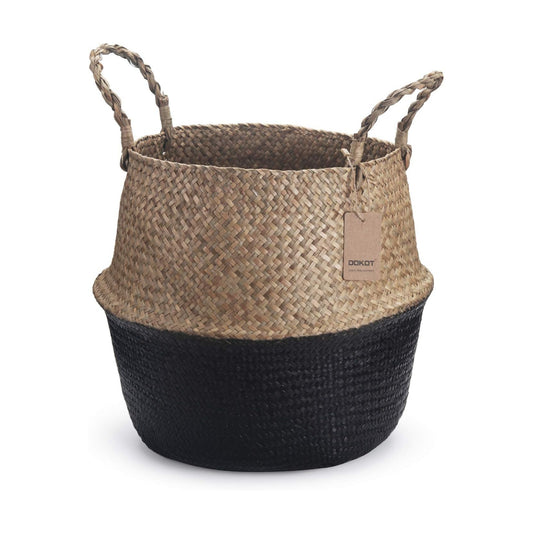 Seagrass Storage Basket / S / Black / 7 Inch