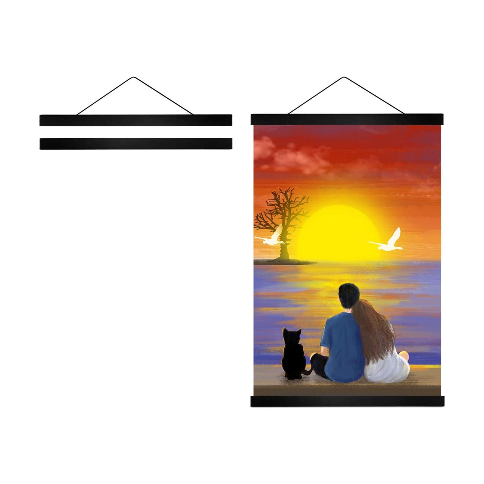 Radezon 24 inch Wide Magnetic Poster Hanger Frame, 24x36, 24x18, 24x32 for Posters, Prints, Photos, Maps, Scrolls