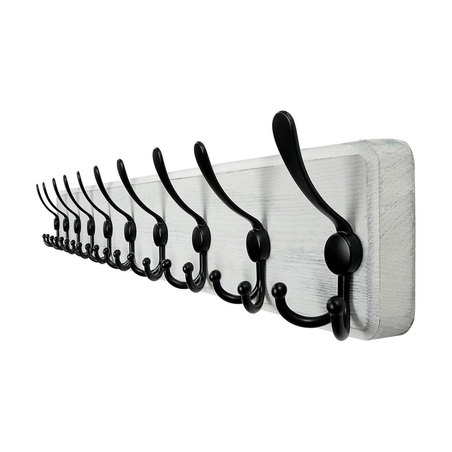 WEBI Coat Rack Wall Mount,38 9/16" Long,10 Hooks,Large Coat Hooks Wall Mounted,Coat Hanger Wall,Farmhouse Wood Hook
