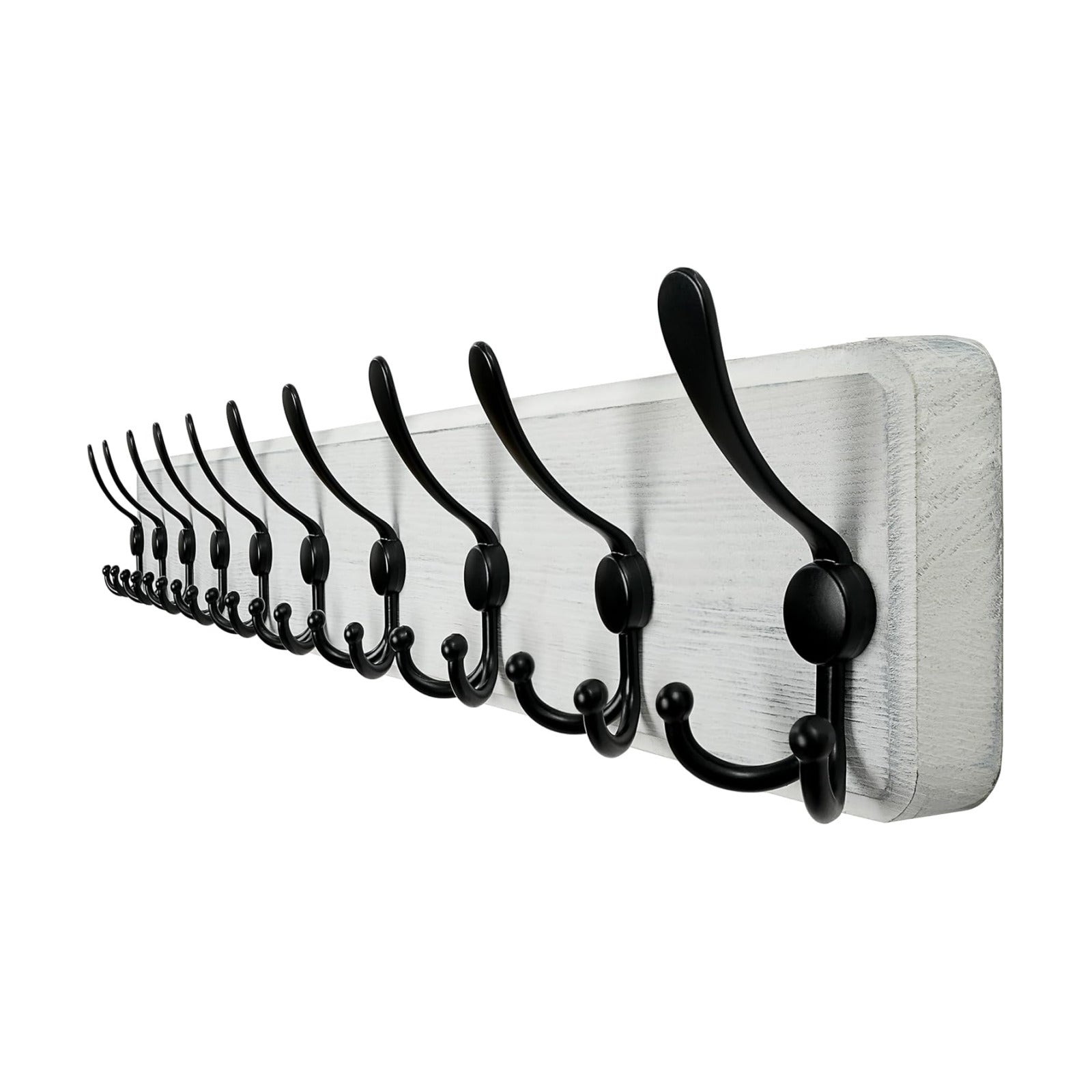 WEBI Coat Rack Wall Mount,38 9/16" Long,10 Hooks,Large Coat Hooks Wall Mounted,Coat Hanger Wall,Farmhouse Wood Hook