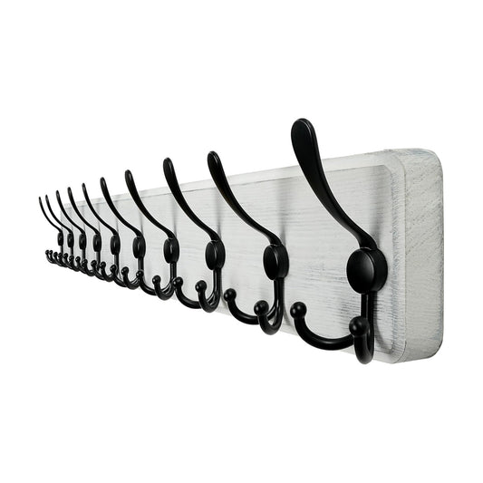 WEBI Coat Rack Wall Mount,38 9/16" Long,10 Hooks,Large Coat Hooks Wall Mounted,Coat Hanger Wall,Farmhouse Wood Hook