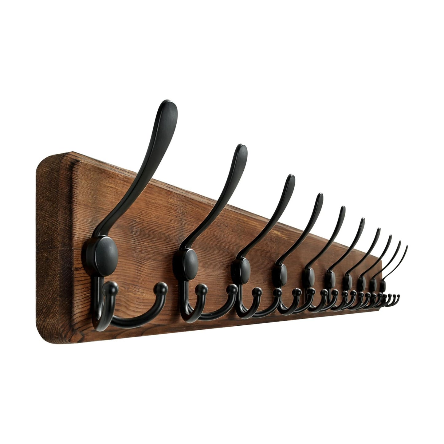 WEBI Coat Rack Wall Mount,38 9/16" Long,10 Hooks,Coat Hooks Wall Mounted,Coat Hanger Wall,Farmhouse Wood Hook Rack