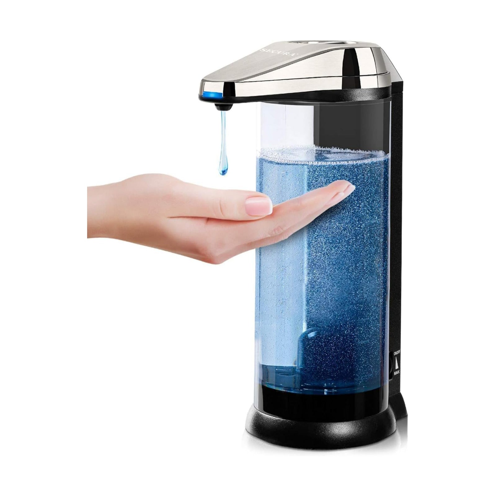 Secura 17oz Automatic Liquid Soap Dispenser, Touchless Battery Operated Hand Soap Dispenser with Adjustable Soap